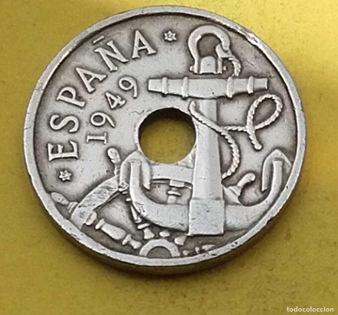 Monedas Franco: moneda 50 c&eacute;ntimos 1949 estrella 54 - Foto 1