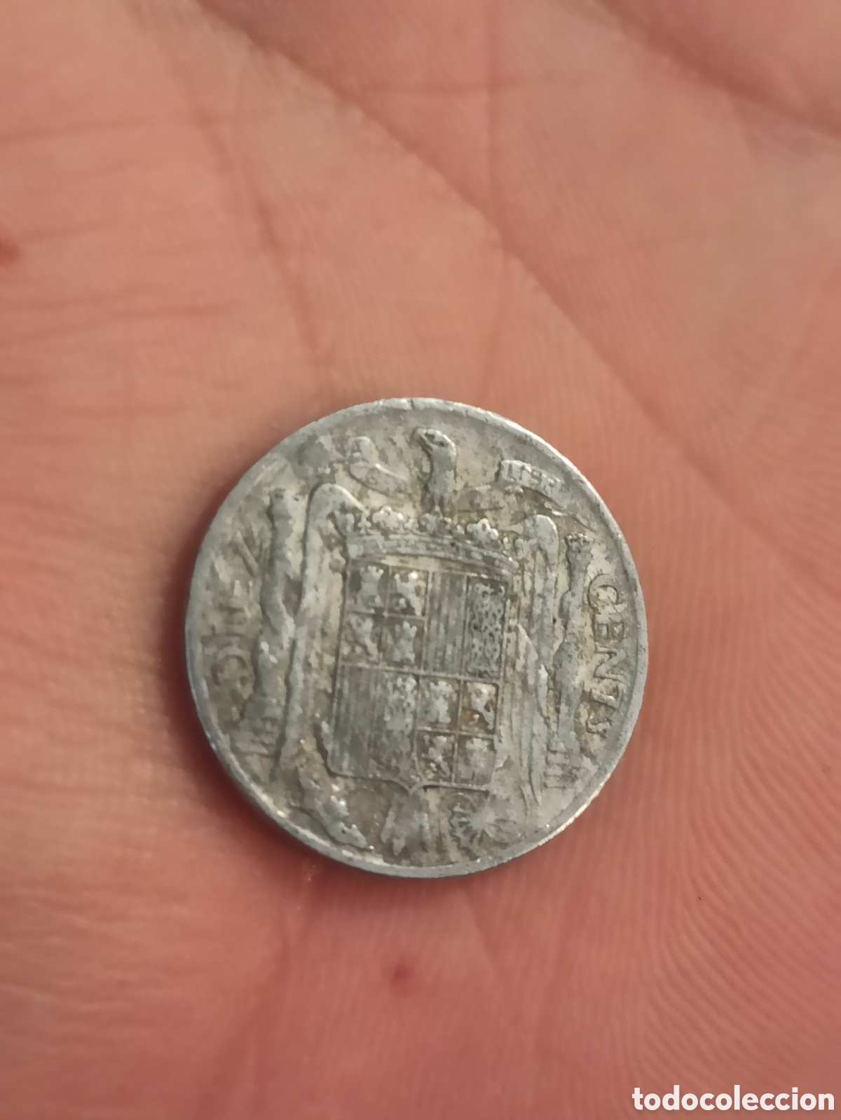 Monedas Franco: Moneda Diez c&eacute;ntimos 1953 Aluminio - Foto 4