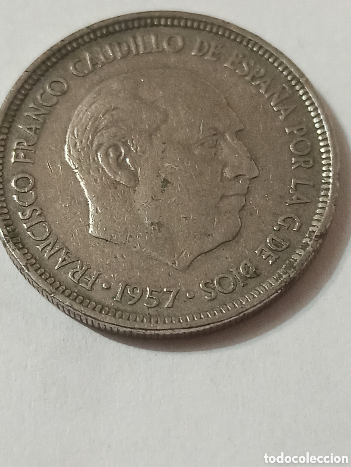 Monedas Franco: 5 pesetas 1957 *59 - Foto 2
