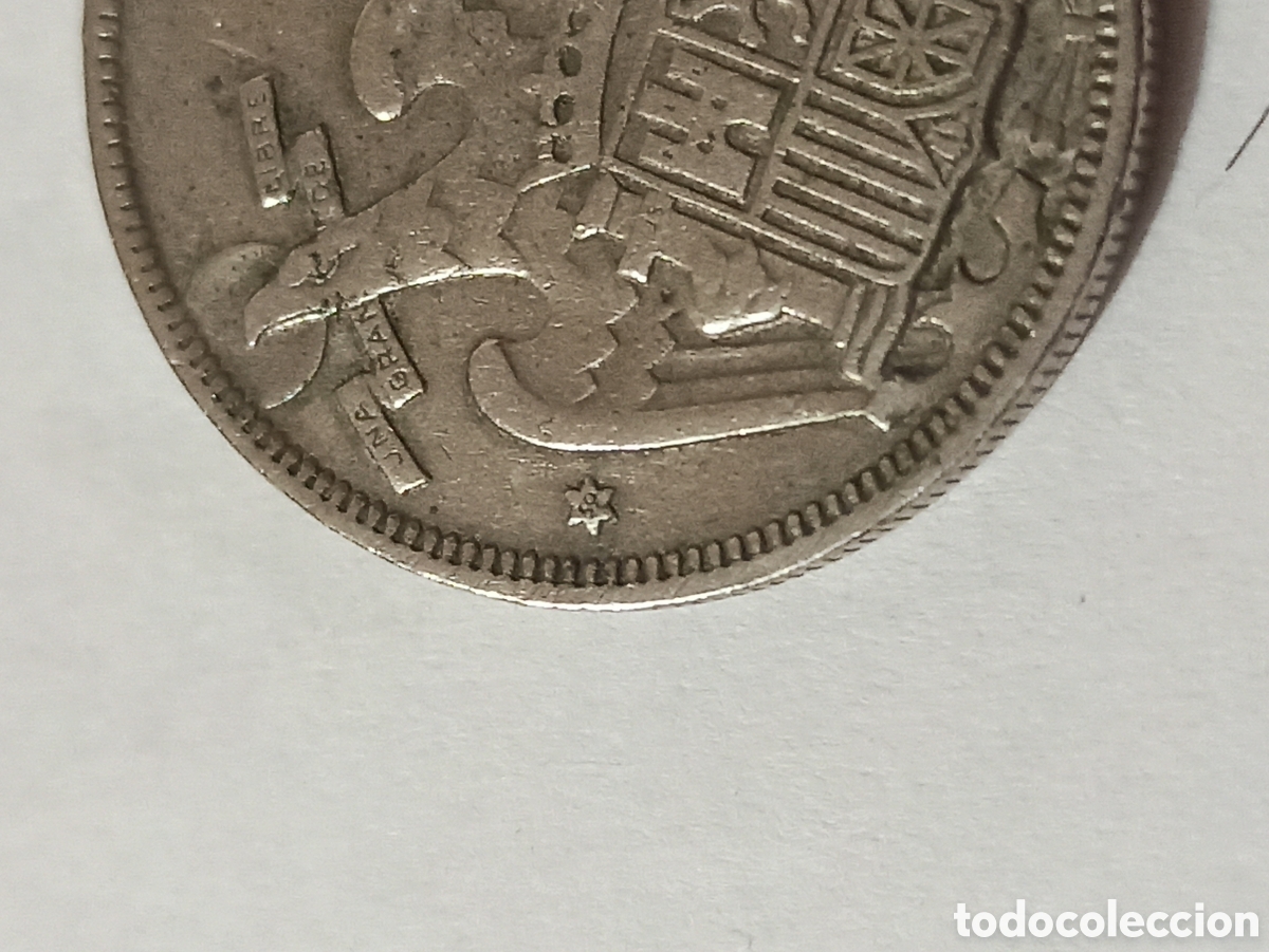 Monedas Franco: 5 pesetas 1957 *59 - Foto 3