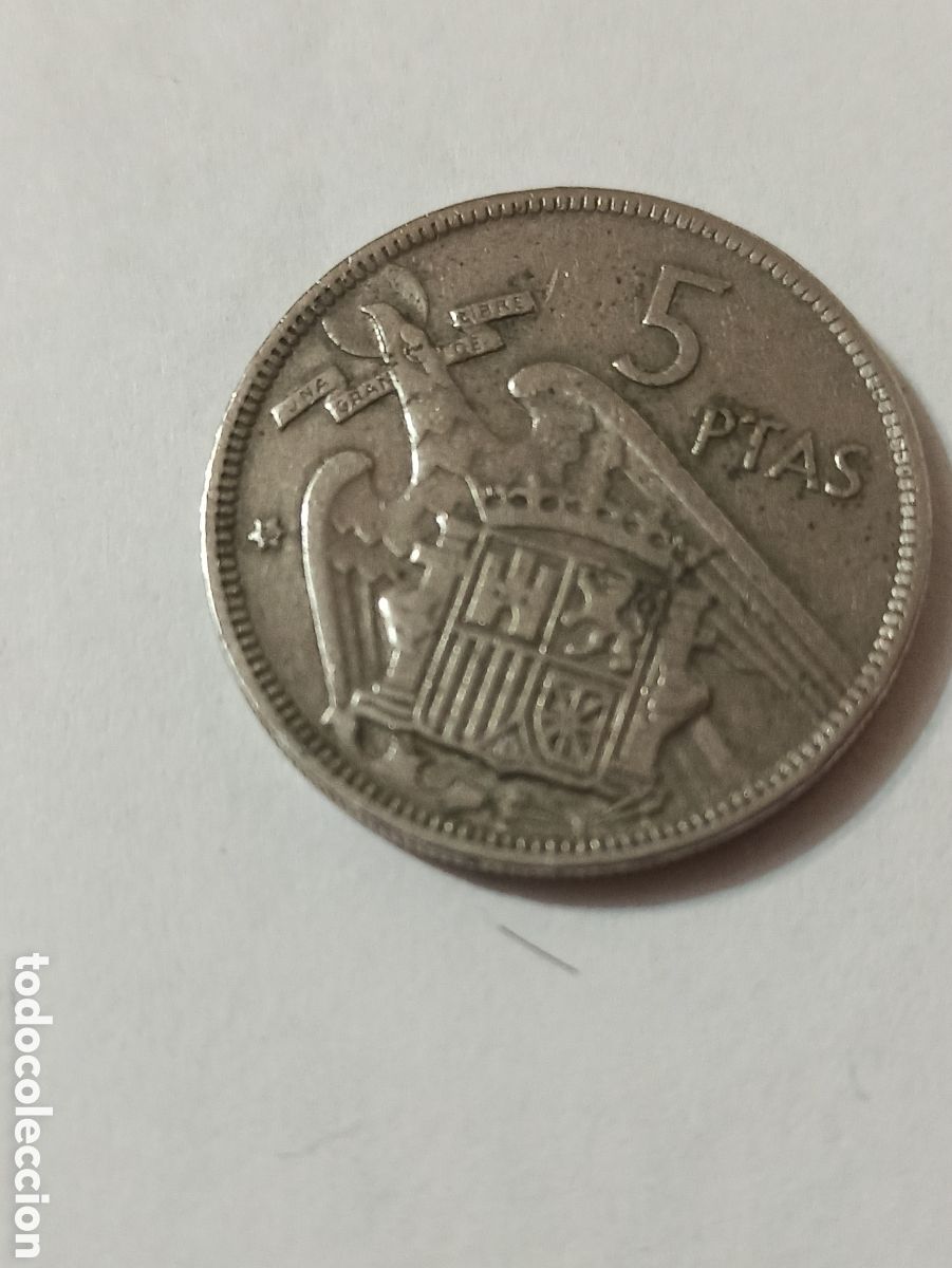 Monedas Franco: 5 pesetas 1957 *59 - Foto 1