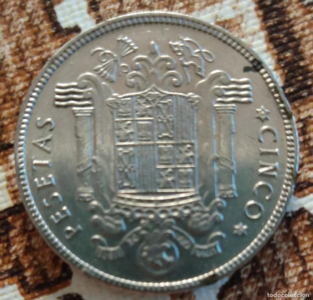 Monedas Franco: 5 Pesetas Franco. - Foto 2
