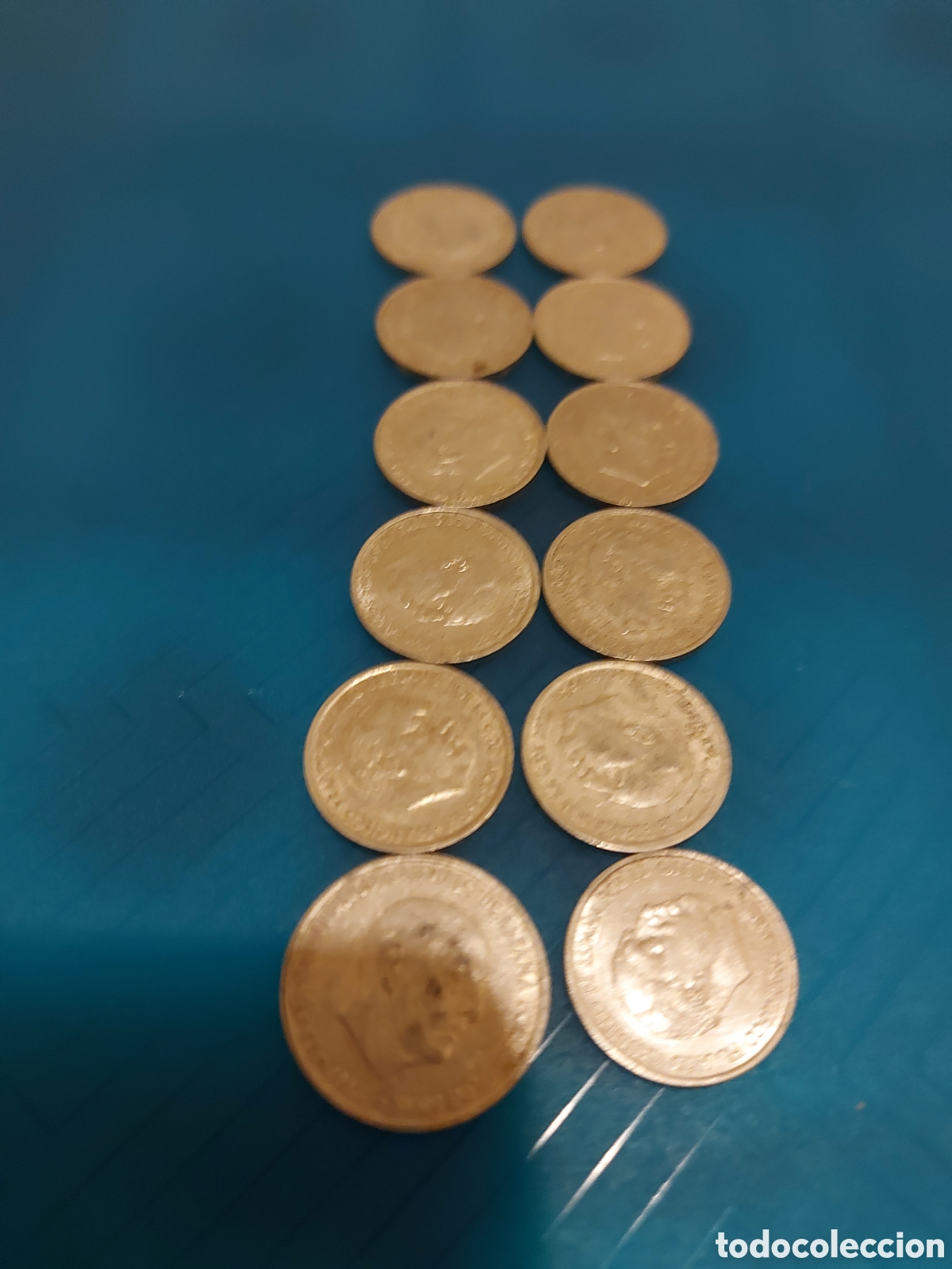 Monedas Franco: 12antiguas aluminio - Foto 1