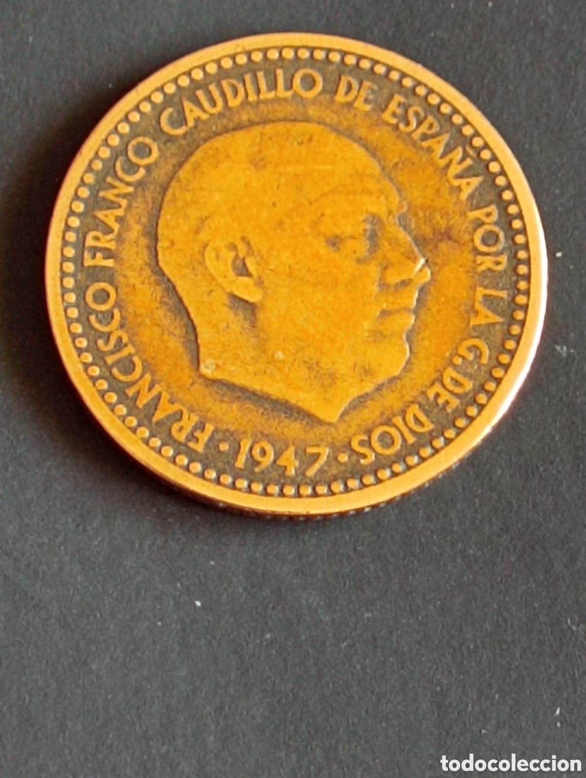 Monedas Franco: Moneda 1 peseta a&ntilde;o 1947 - Foto 4