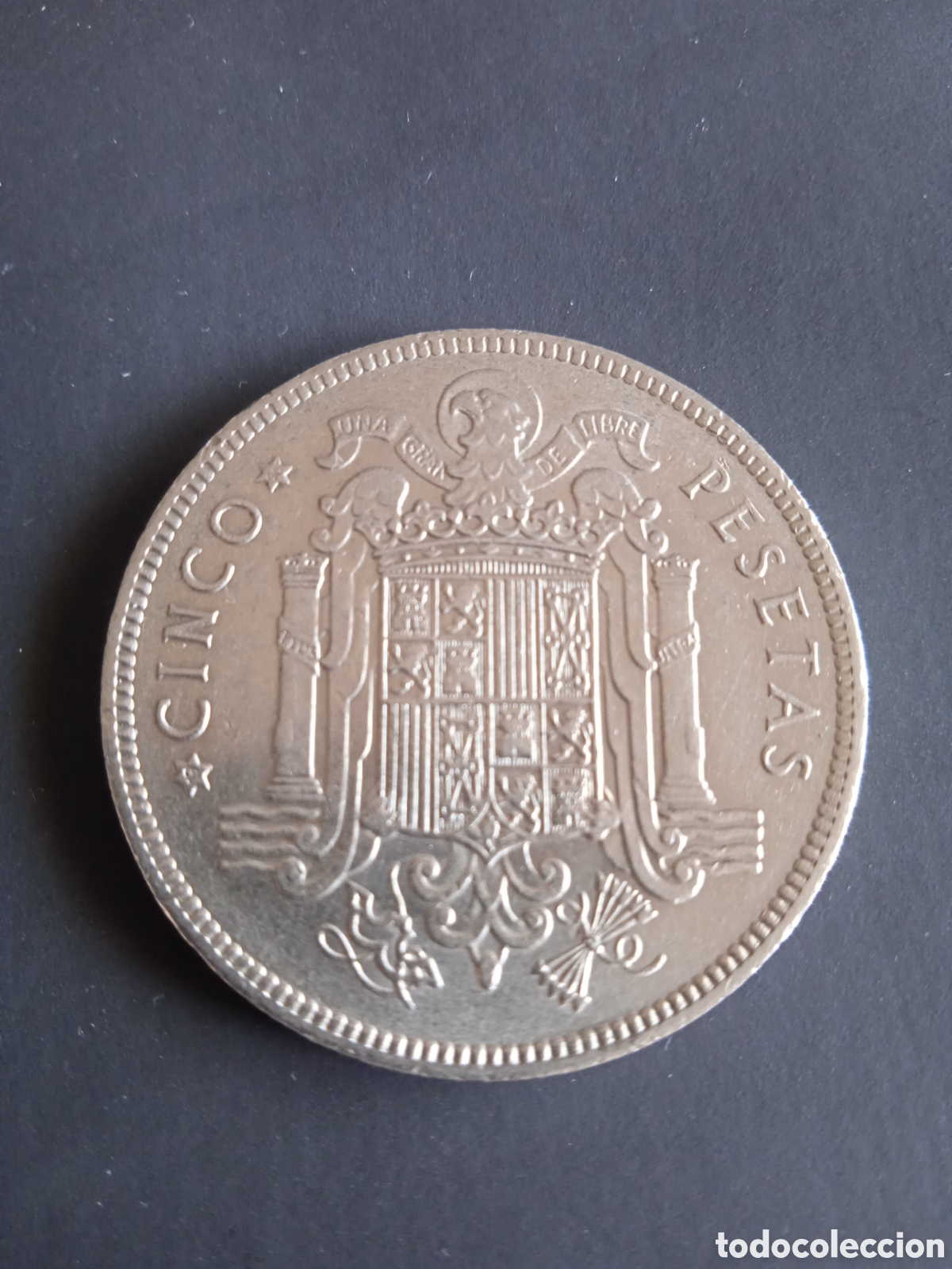 Monedas Franco: Moneda 5 pesetas a&ntilde;o 1949 - Foto 3