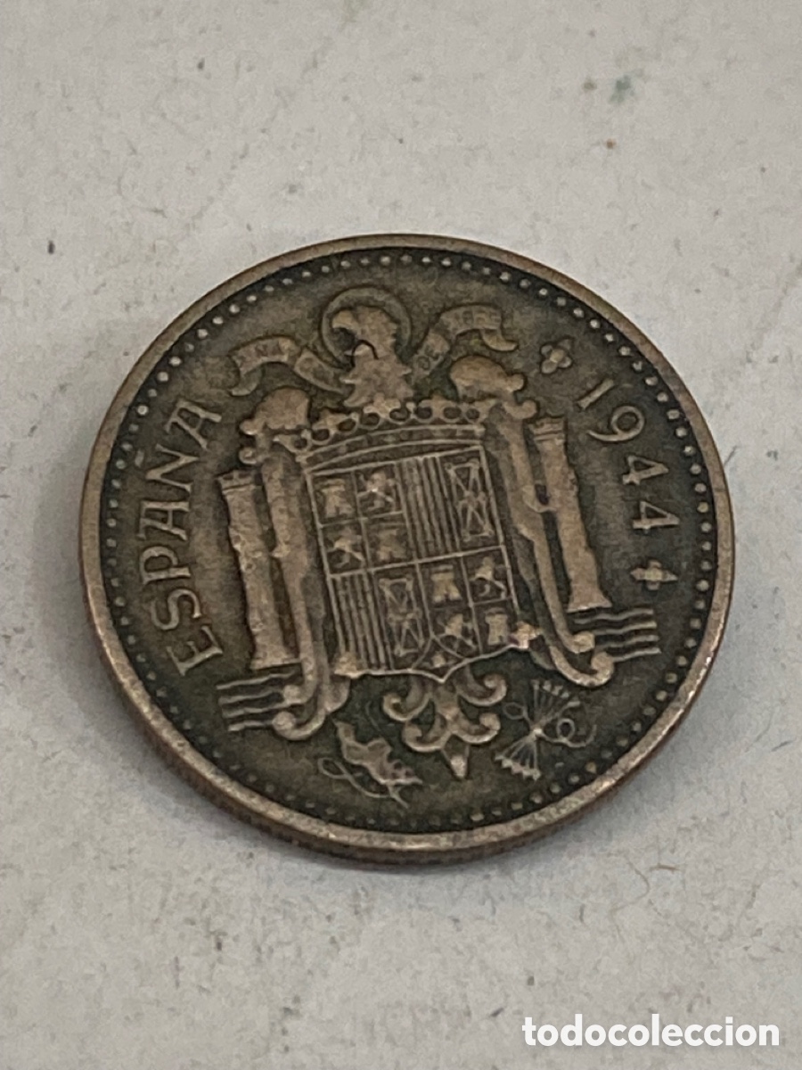 Monedas Franco: Moneda 1 peseta 1944 L27 - Foto 2