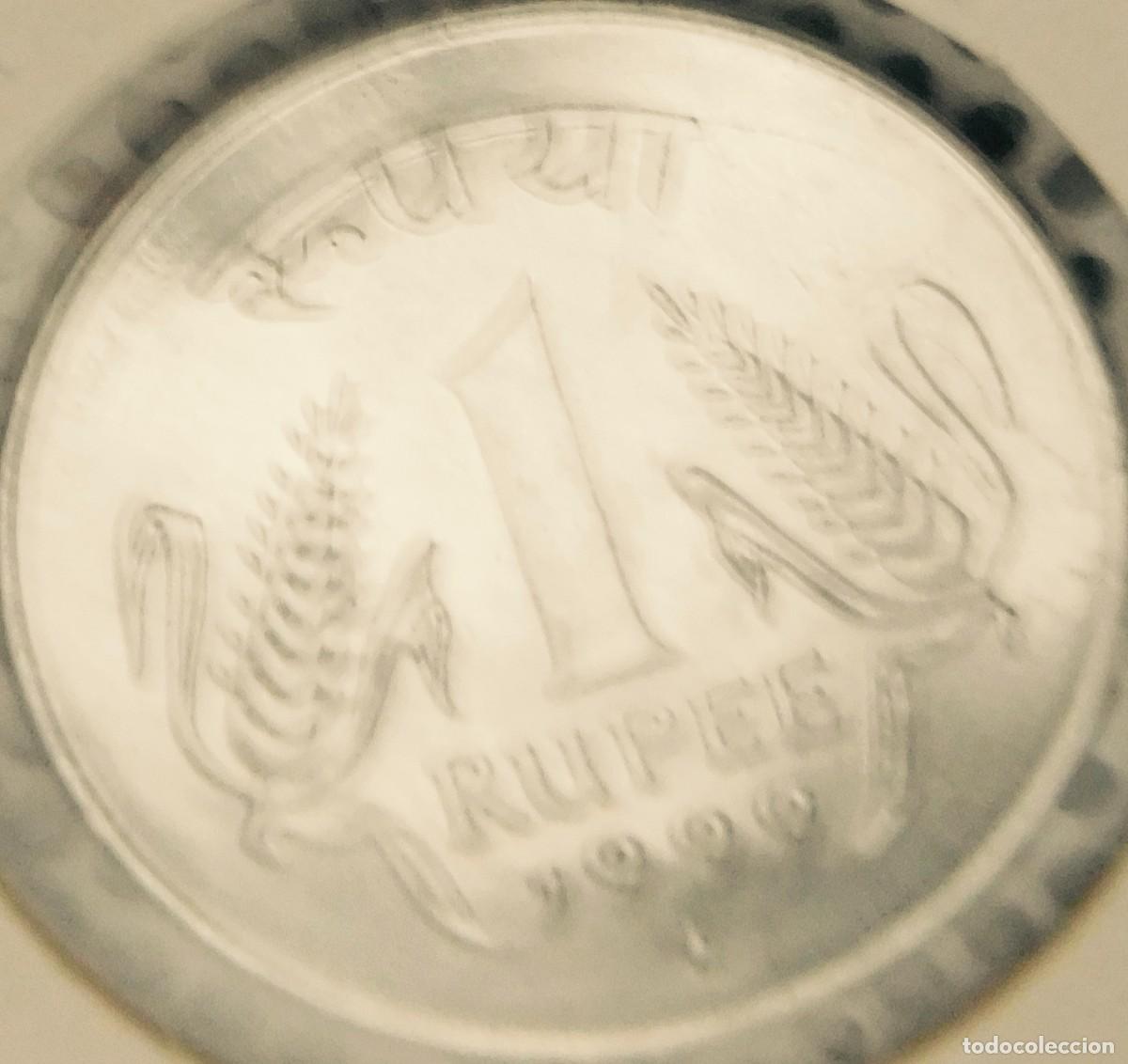 Monedas Franco: India, moneda de 1 rupia 1999 . - Foto 2