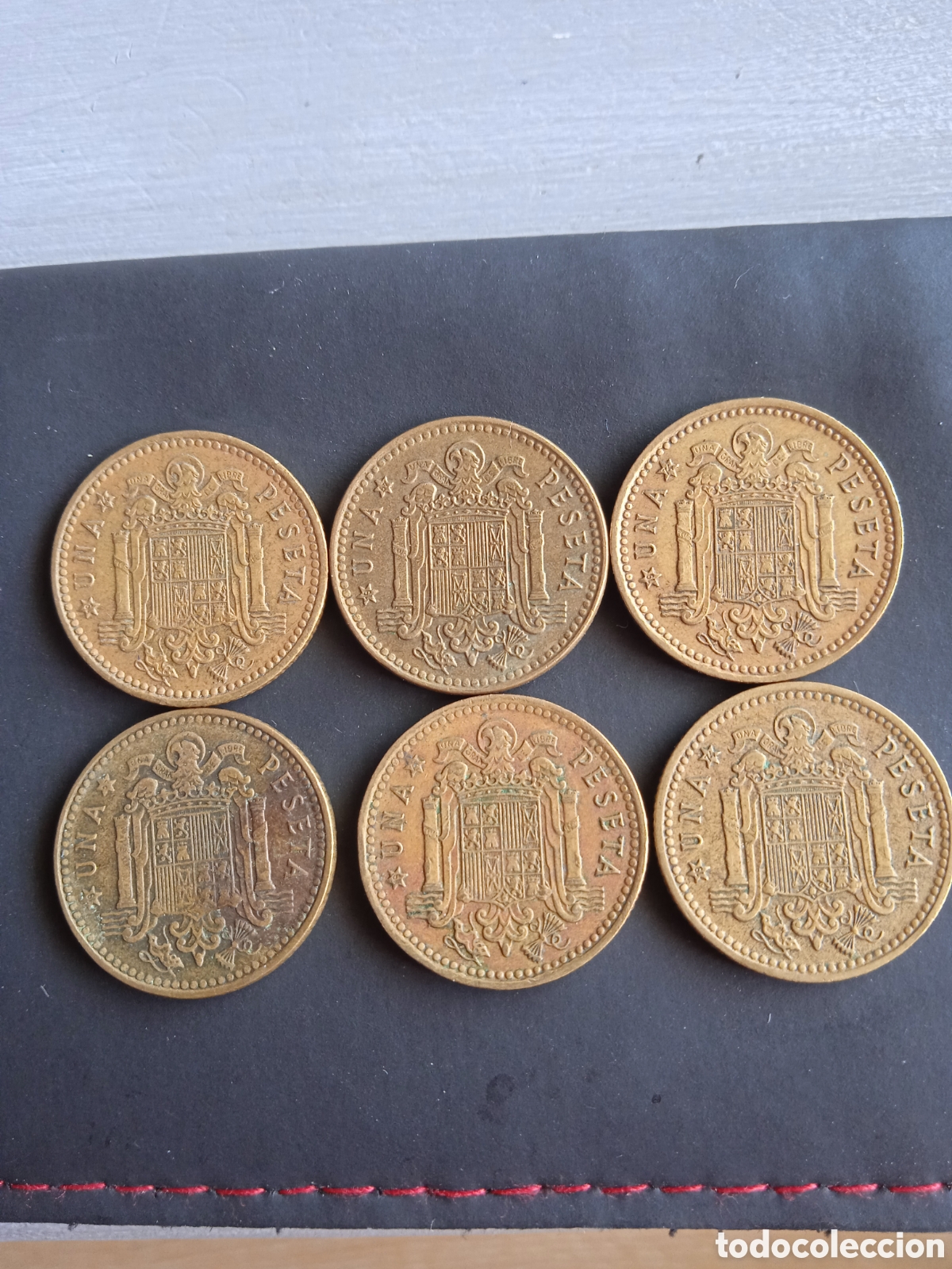 Monedas Franco: 6 monedas de 1 peseta a&ntilde;o 1966 - Foto 3