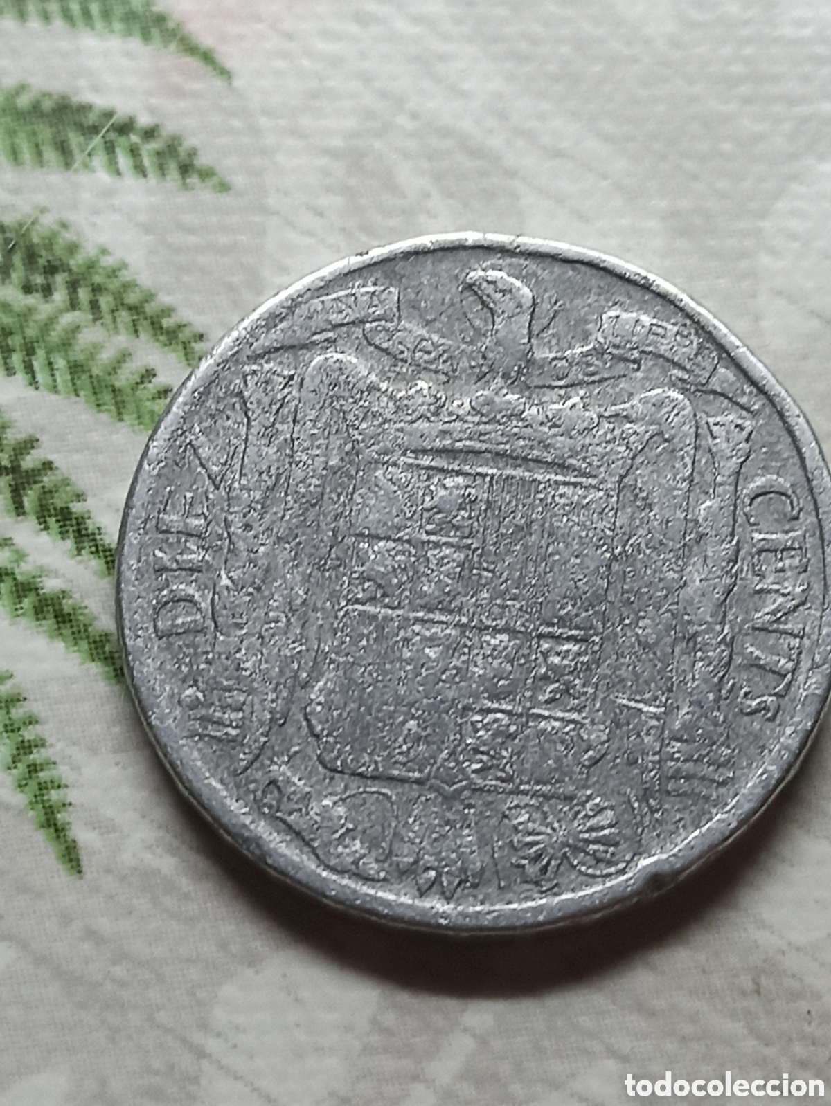 Monedas Franco: Moneda 10 c&eacute;ntimos 1953 aluminio - Foto 2