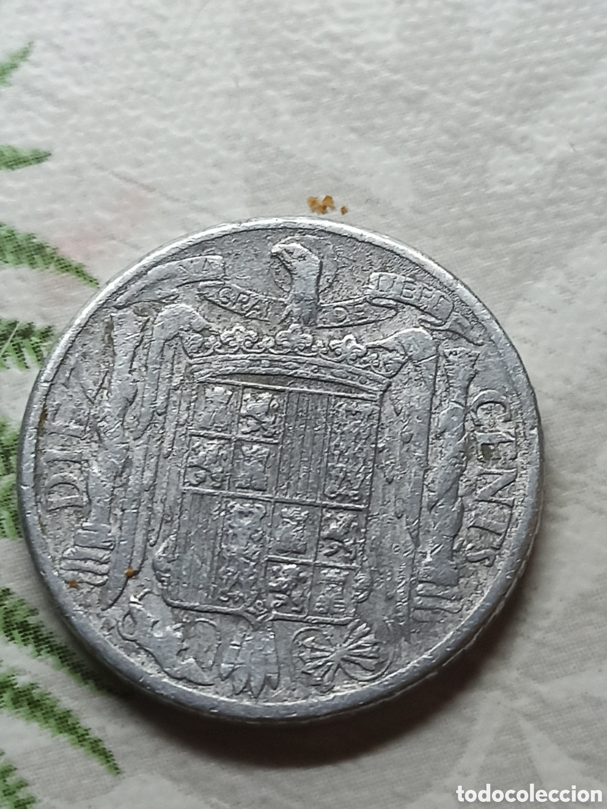 Monedas Franco: Moneda 10 c&eacute;ntimos 1945 aluminio - Foto 2