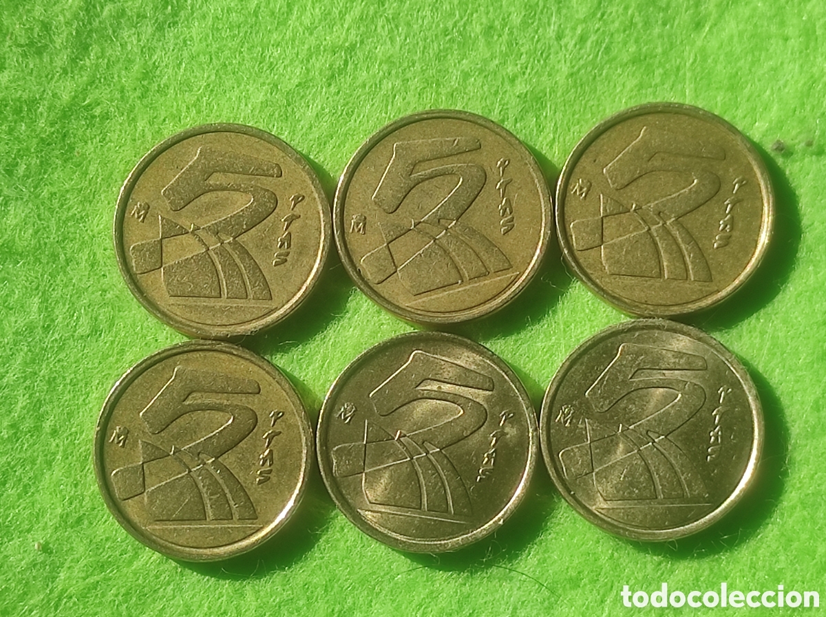 Monedas Franco: Monedas 5 pesetas espa&ntilde;olas - Foto 2