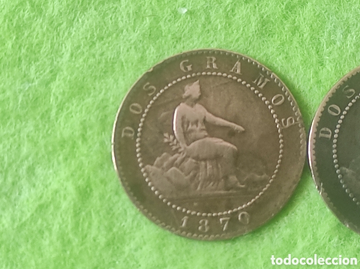 Monedas Franco: Monedas dos gramos 1870 - Foto 2
