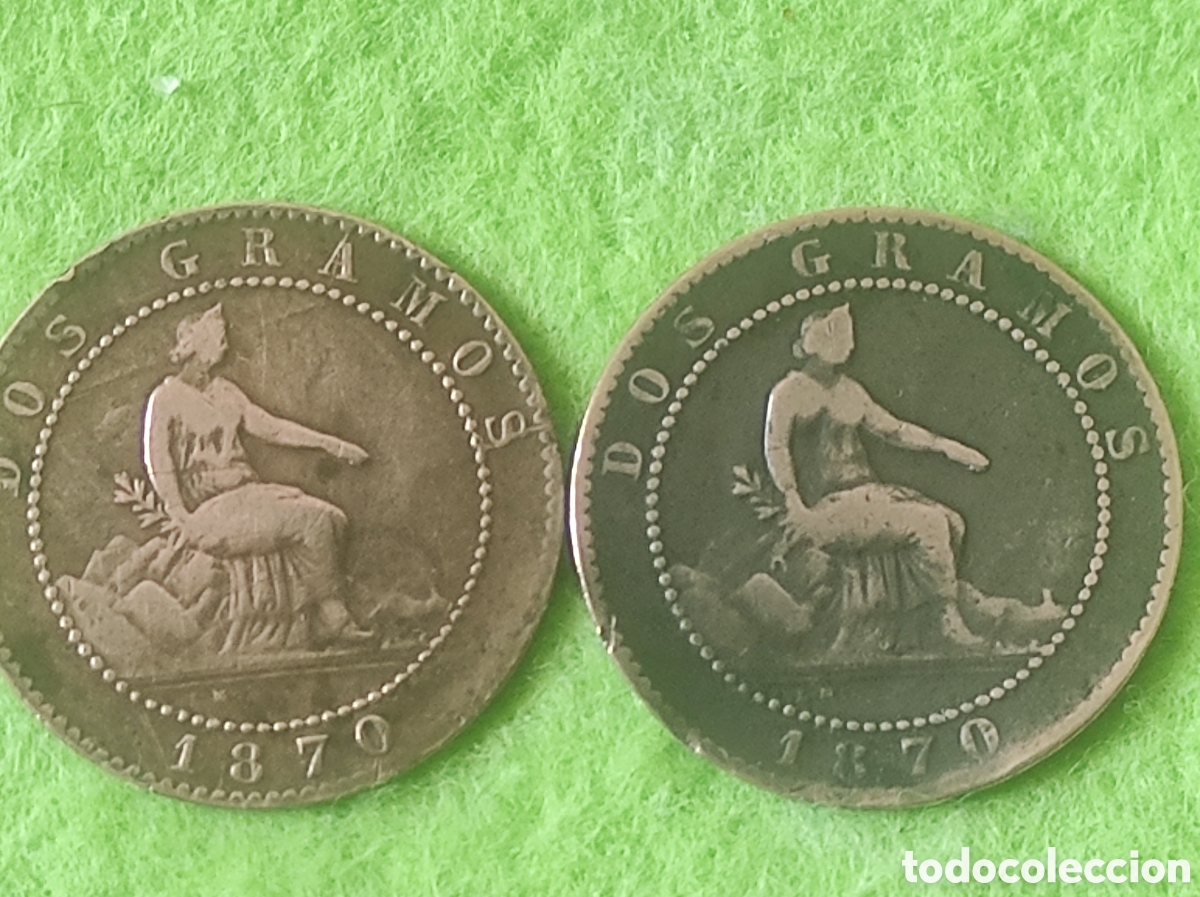 Monedas Franco: Monedas dos gramos 1870 - Foto 3