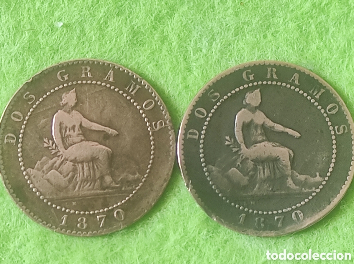 Monedas Franco: Monedas dos gramos 1870 - Foto 4