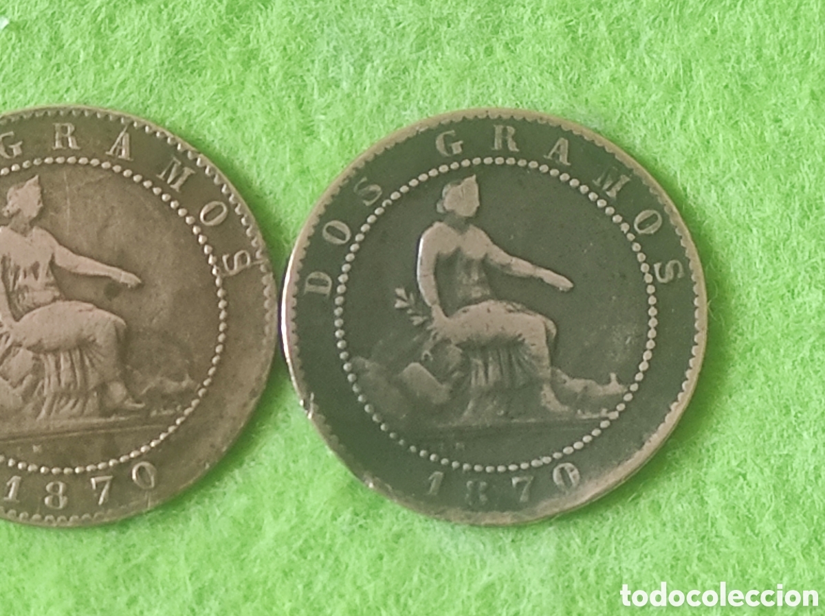 Monedas Franco: Monedas dos gramos 1870 - Foto 1