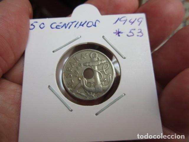 Monedas Franco: MONEDA DE 50 C&Eacute;NTIMOS DE 1949*53 - Foto 1