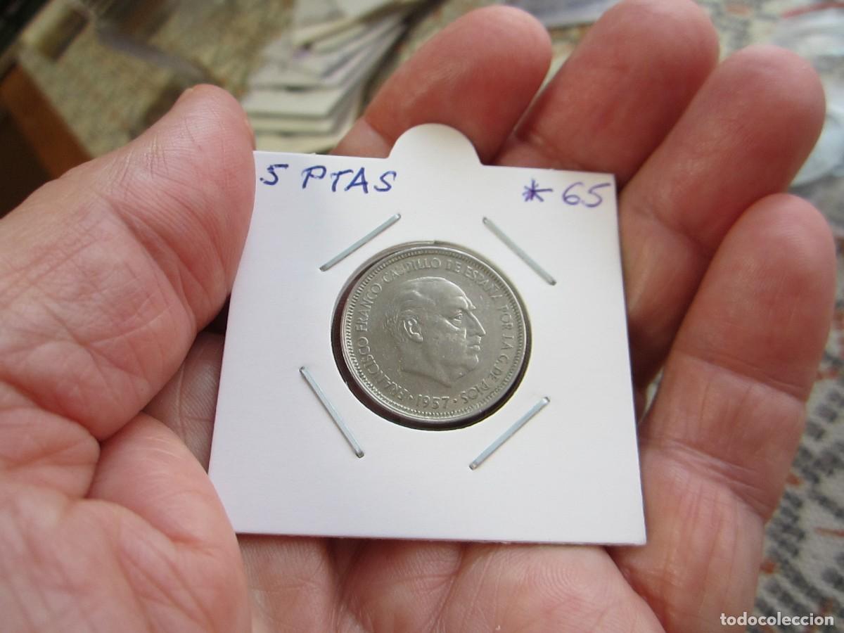 Monedas Franco: MONEDA DE 5 PESETAS DE 1957*65 - Foto 1
