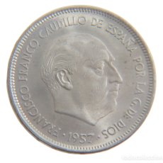 Monedas Franco: 25 PESETAS 1957 ESTRELLA 64. SIN CIRCULAR.