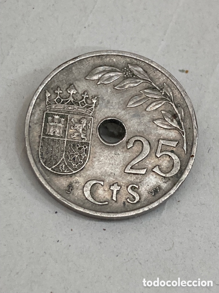 Monedas Franco: Moneda 25 C&eacute;ntimos 1937 L35 - Foto 1