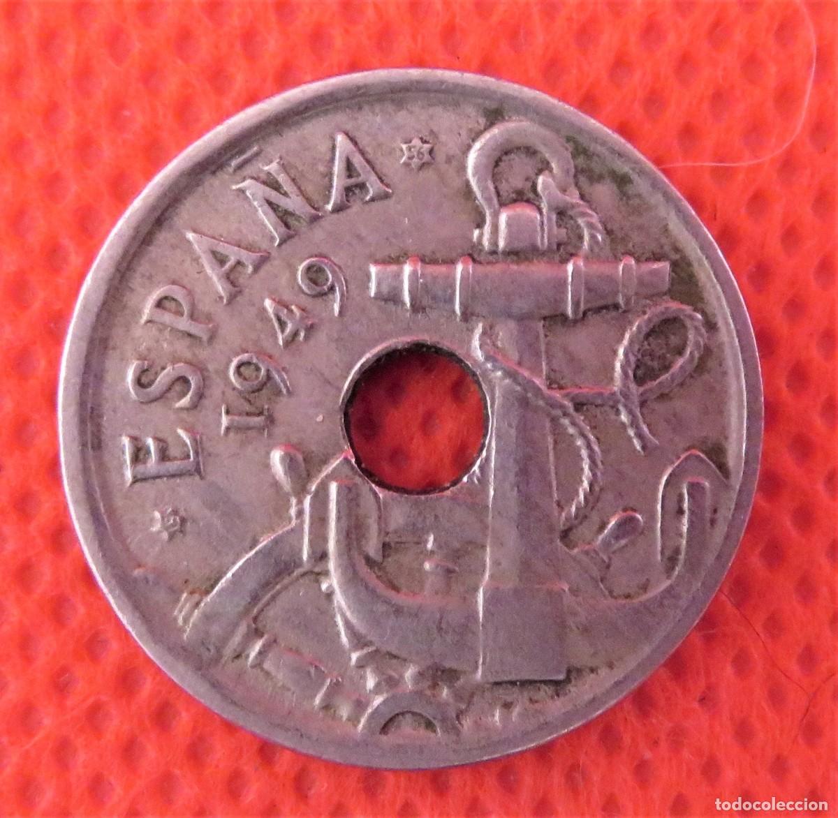 Monedas Franco: Moneda de 50 C&eacute;ntimos de 1949, estrella 56 - Foto 1