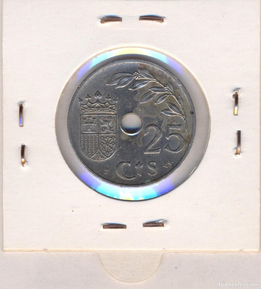 Monedas Franco: 25 c&eacute;timos de 1937 ESPA&Ntilde;A - Foto 2