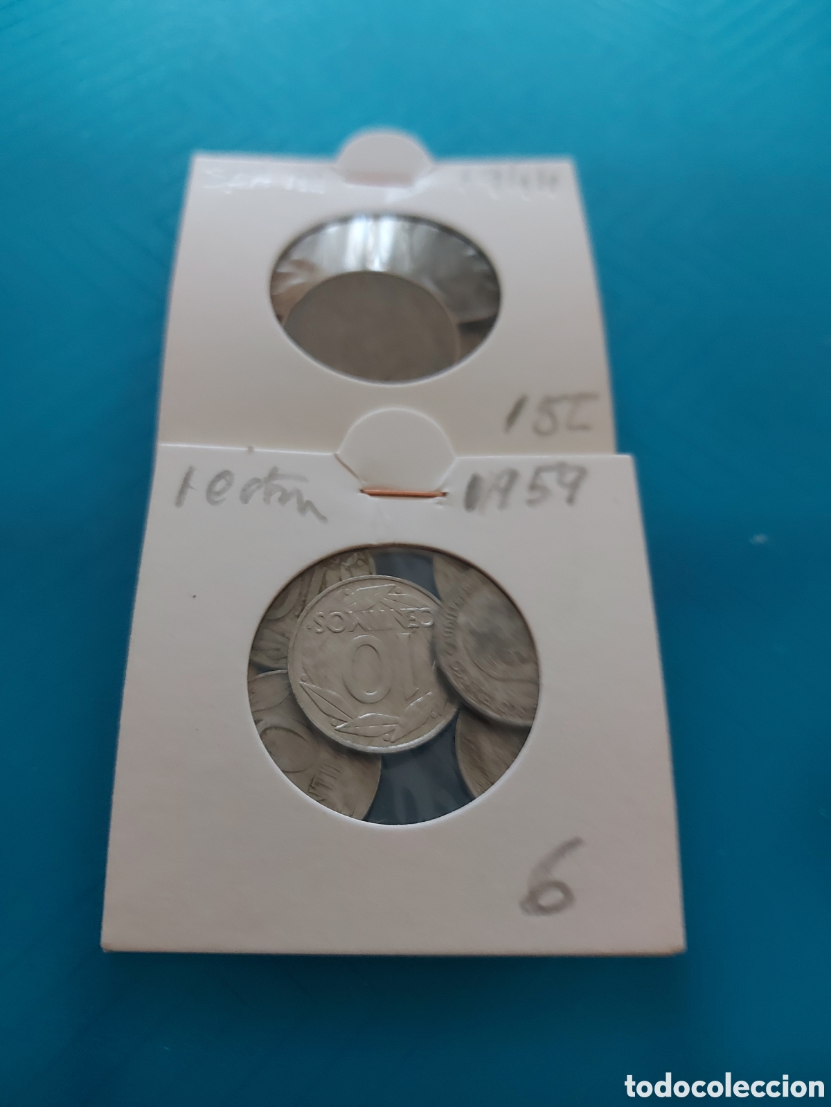 Monedas Franco: 6spain1944 y6 de1959 - Foto 1