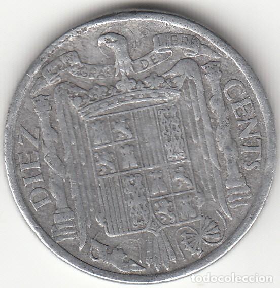 Monedas Franco: ESTADO ESPA&Ntilde;OL: 10 CENTIMOS 1940 - Foto 2