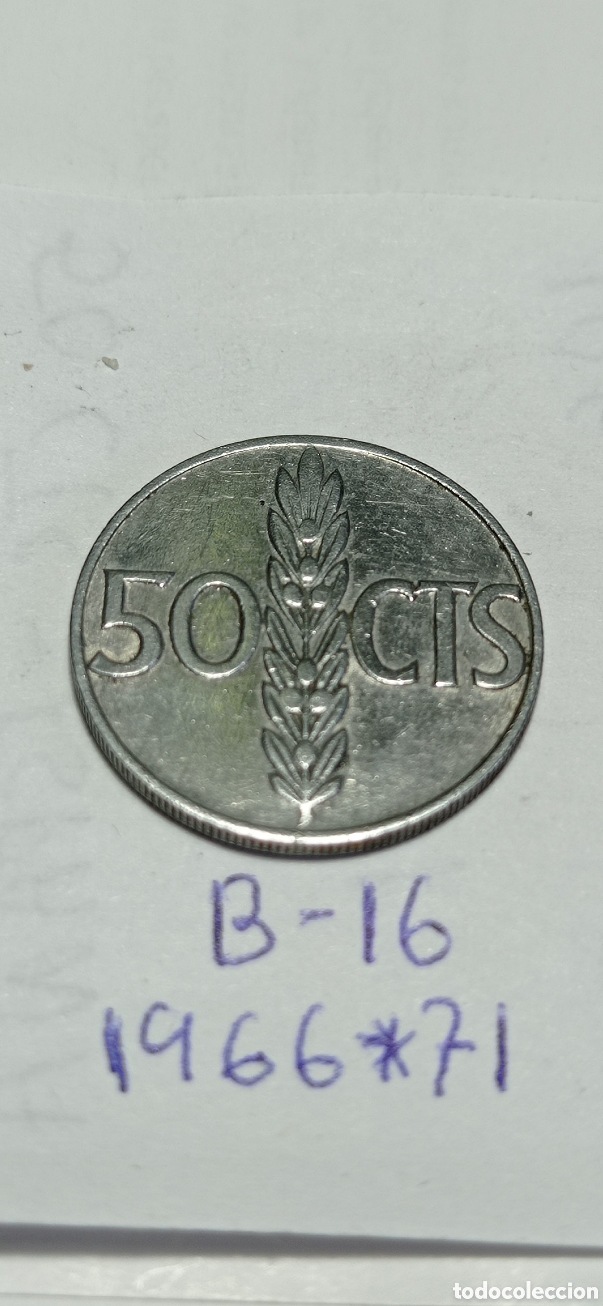 Monedas Franco: MONEDA DE 50 CENTIMOS / DEL ESTADO ESPA&Ntilde;OL - 1966 - *71 - Foto 2