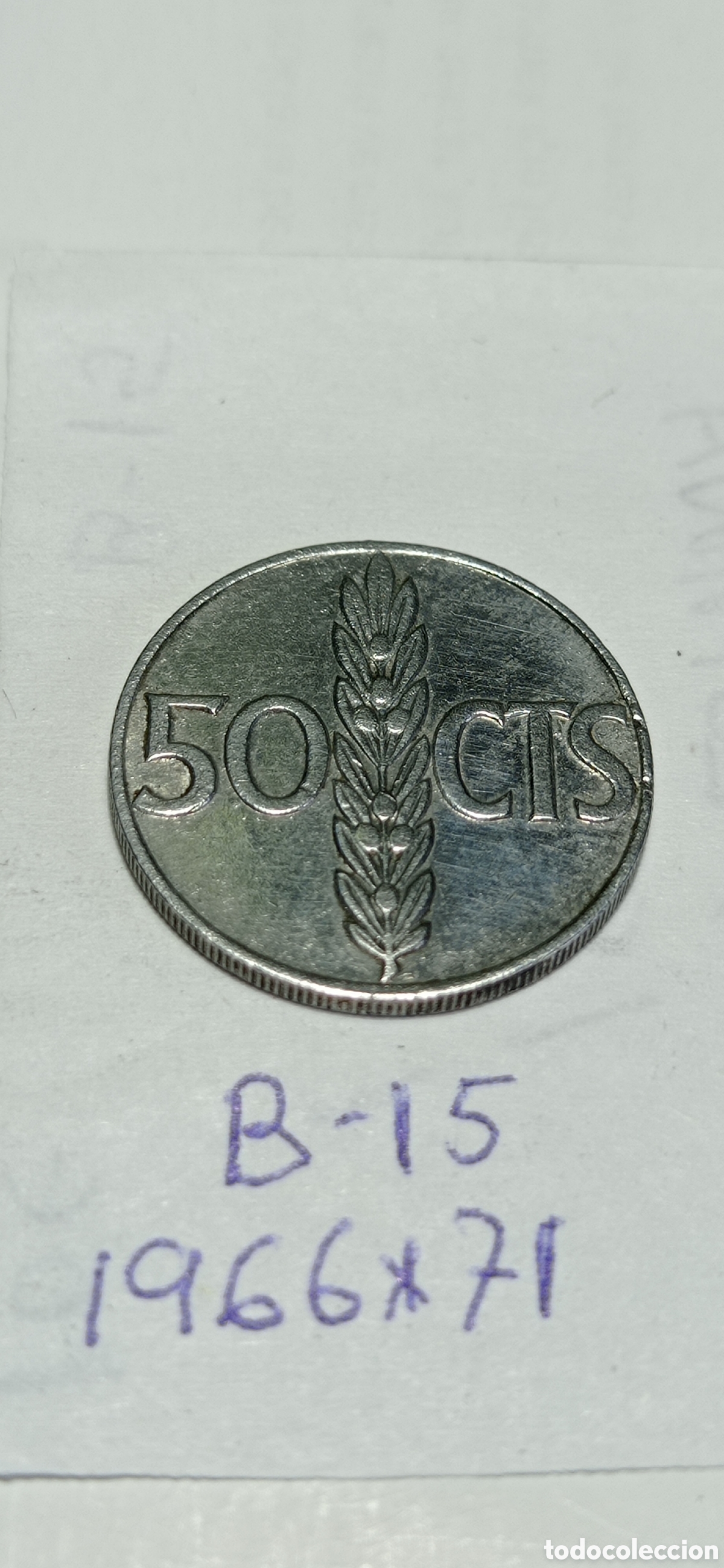 Monedas Franco: MONEDA DE 50 CENTIMOS / DEL ESTADO ESPA&Ntilde;OL - 1966 - *71 - Foto 2