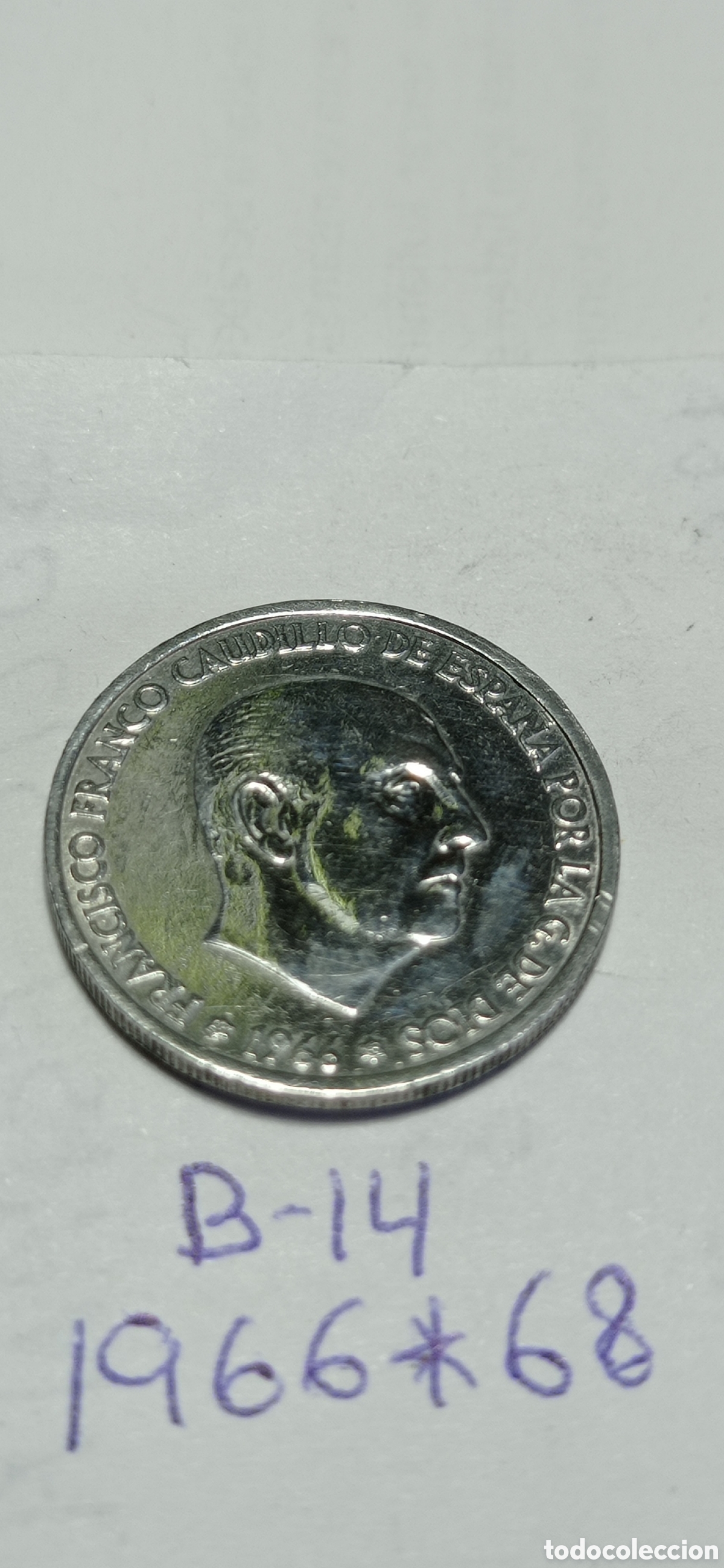 Monedas Franco: MONEDA / DE 50 CENTIMOS / DEL ESTADO ESPA&Ntilde;OL - 1966 - *68 - Foto 1