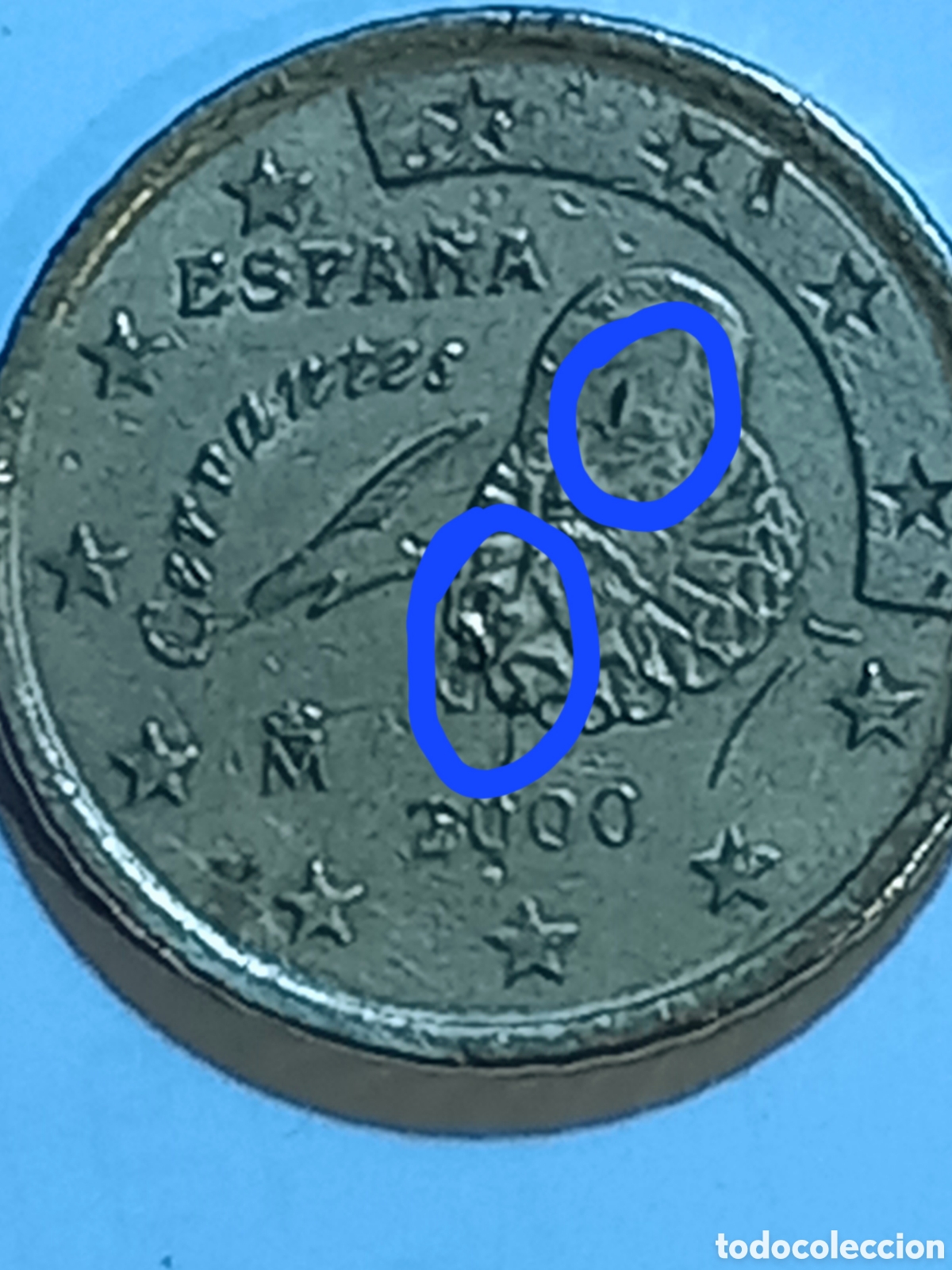 Monedas Franco: Moneda 50 centimos Espa&ntilde;a ERROR 2000 - Foto 2