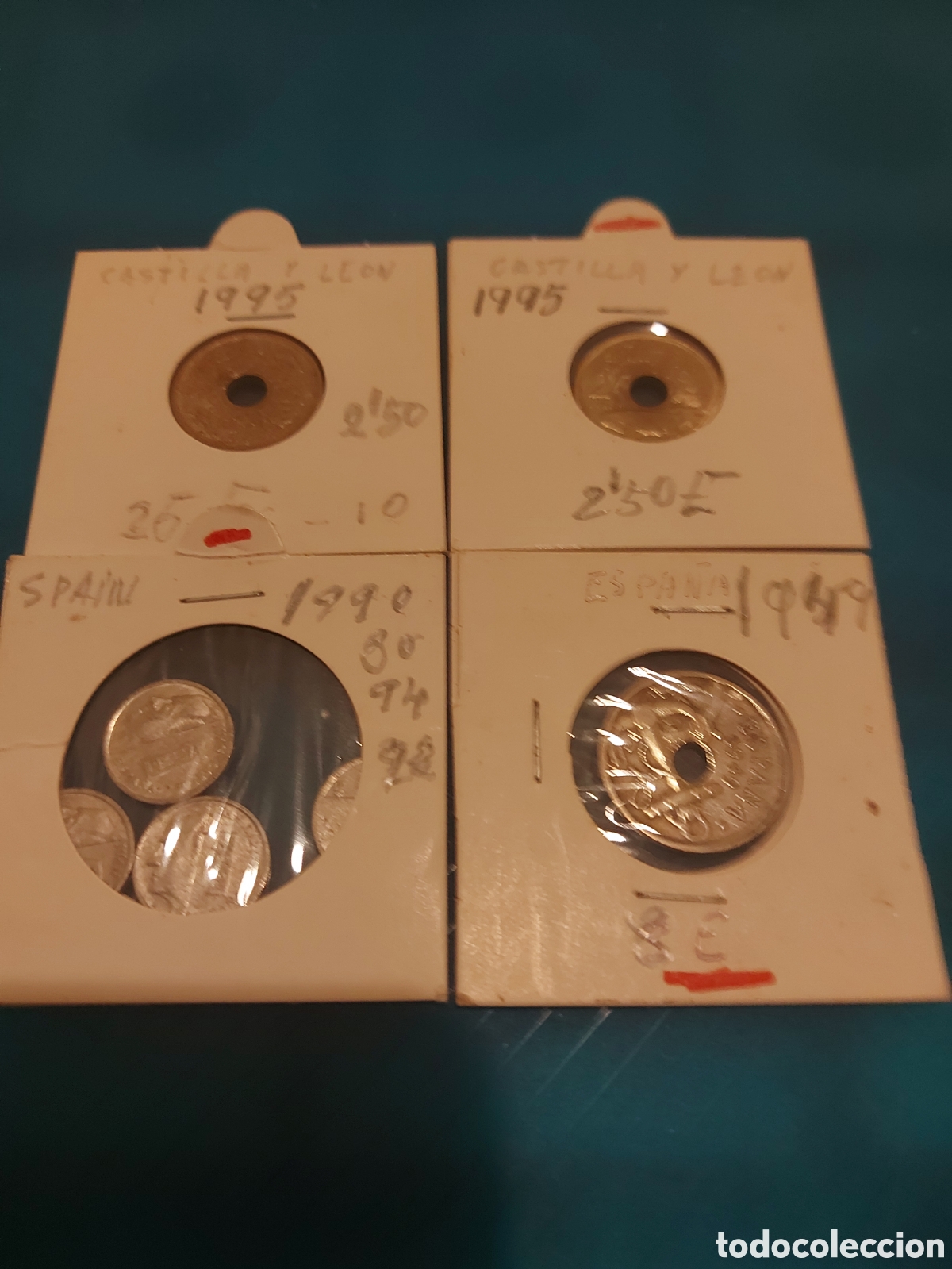 Monedas Franco: 7 deEspa&ntilde;a 1949 y6mas - Foto 1