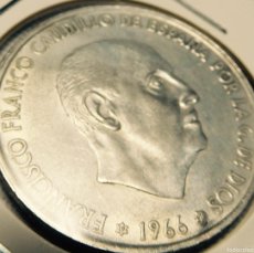 Monedas Franco: 100 PESETAS DE FRANCO, PLATA, 1966 SC,