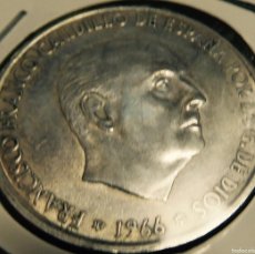 Monedas Franco: 5 PESETAS DE FRANCO, PLATA, 1966 SC