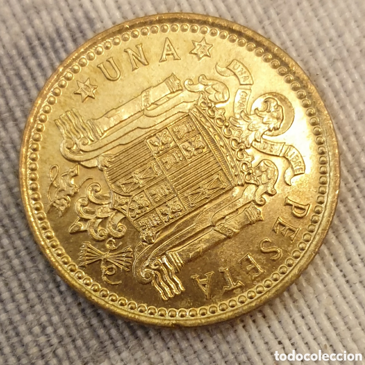 Monedas Franco: Una pesetas 1975 - Foto 2