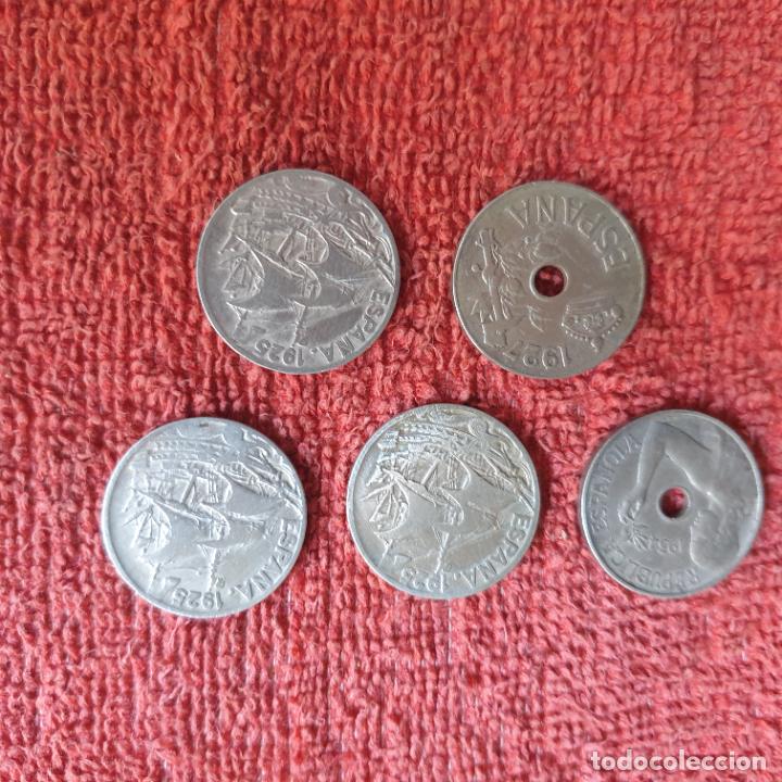 Monedas Franco: CINCO MONEDAS DE 25 CENTIMOS 1925 Y 1927 - Foto 1
