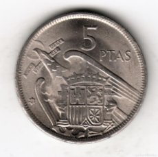 Monedas Franco: ESPAÑA: 5 PESETAS FRANCO 1957 ESTRELLA 65 S/C (AÑO 1965)