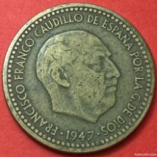 Monedas Franco: MONEDA UNA PESETAS 1947 ESTRELLA * 49 FRANCO