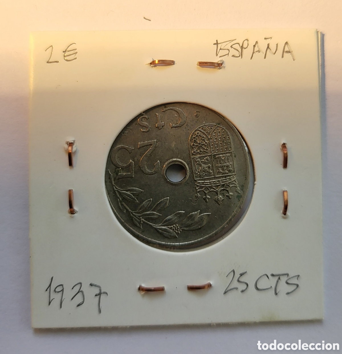Monedas Franco: MONEDA DE ESPA&Ntilde;A. 1937. 25 c&eacute;ntimos. - Foto 1