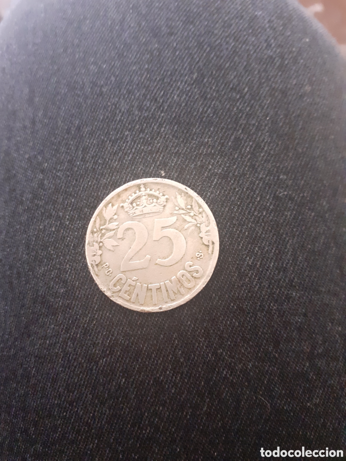 Monedas Franco: Moneda de 25 ctms de pesetas del a&ntilde;o 1925 - Foto 2