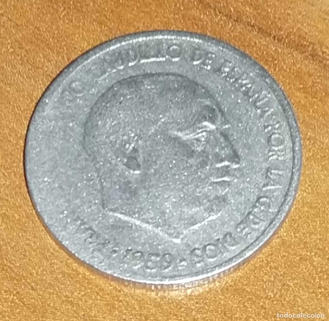 Monedas Franco: Monedas de 10 c&eacute;ntimos 1959 (error de acu&ntilde;aci&oacute;n) - Foto 1