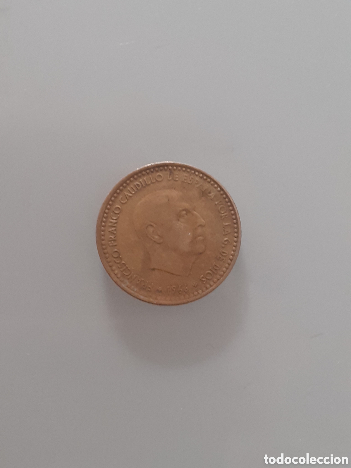 Monedas Franco: Moneda de 1 pesetas de franco - Foto 2