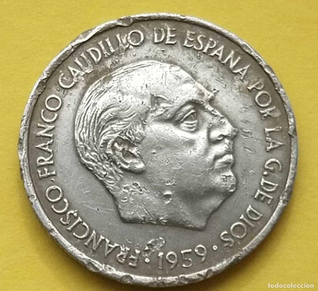 Monedas Franco: Monedas de 10 c&eacute;ntimos 1959 (error de acu&ntilde;aci&oacute;n) - Foto 1