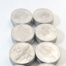 Monedas Franco: 50 CÉNTIMOS SIN CIRCULAR. 1966 ESTRELLA 67. LOTE DE 40 MONEDAS.