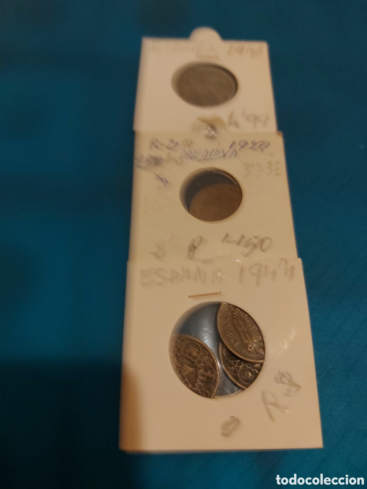 Monedas Franco: 4Espa&ntilde;a1Argentinaantig - Foto 2