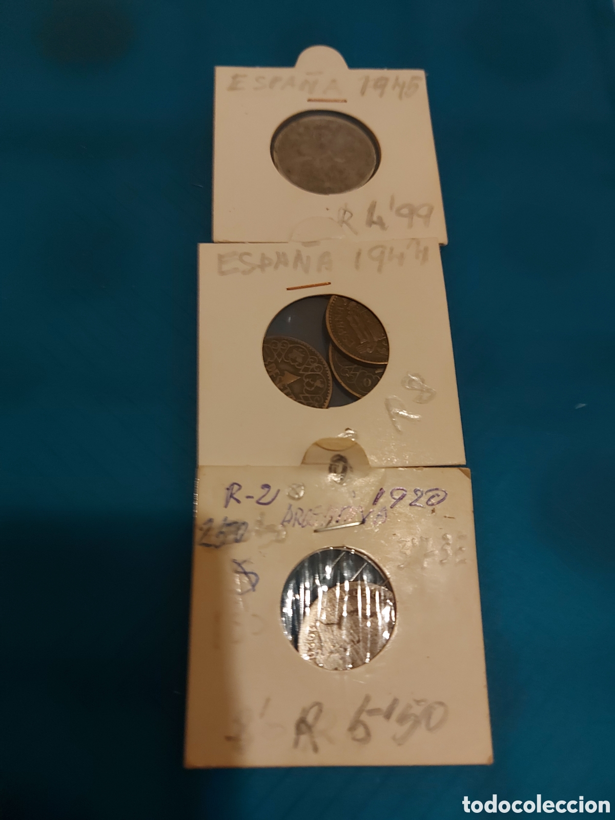 Monedas Franco: 4Espa&ntilde;a1Argentinaantig - Foto 1