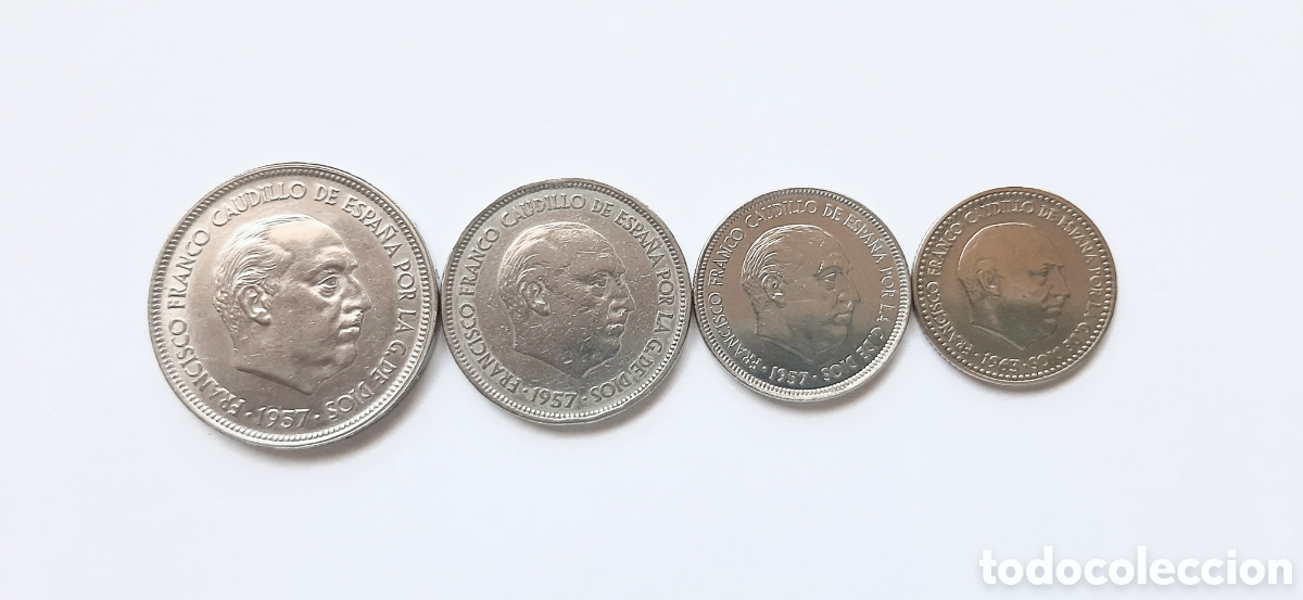 Monedas Franco: Serie 4 monedas Franco - Foto 2