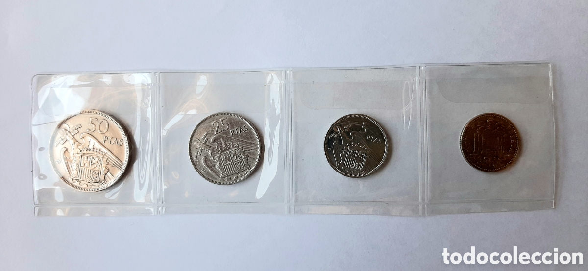 Monedas Franco: Serie 4 monedas Franco - Foto 3