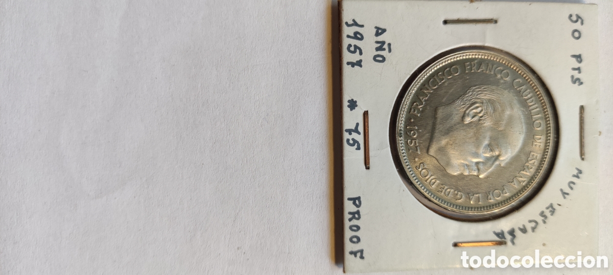 Monedas Franco: 50 c&eacute;ntimos 1957 *75 proof - Foto 5