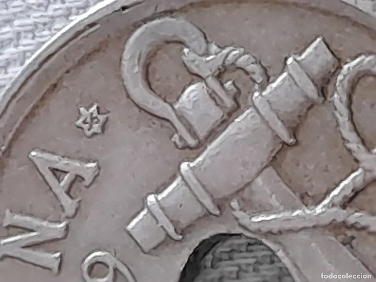 Monedas Franco: Moneda de 50 c&eacute;ntimos de 1949 Estrella 56. Modelo 2 - Foto 3